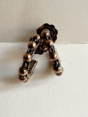 Del Brenna Italian Jewelry – Earrings – Silver w Antique Gold Finish