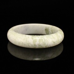 Natural Xiuyan Xiu Jade Bangle Bracelet 64.46g 59.5mm ID Moss Green Stone Ring