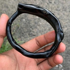 Men’s Black Akar Bahar Bracelet Natural Sea Bamboo Coral Handmade Spiritual Gift