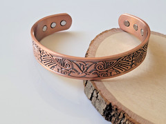 Pure Copper Magnetic Bracelet – Solid Copper Arthritis Pain Therapy Energy Cuff