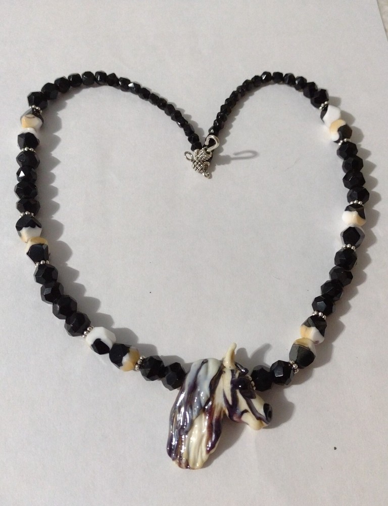 Glass Lampwork Horse Necklace 2