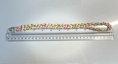 Beautiful Vintage Necklace 1980’S Pastel Colors White, Yellow, Turquoise & Pink