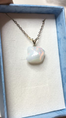 #350- 7.35ct Genuine Freeform Ethiopian Welo Opal on a Sterling Silver Chain