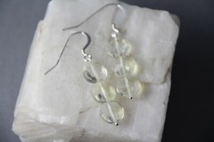 Citrine Golden Yellow Gemstone 9mm Faceted Coin .925 Sterling Silver Earrings 2″