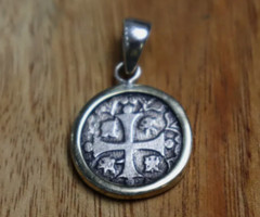 Urca de Lima SPAIN COLONIAL PIRATE COIN solid .925 STERLING SILVER Pendant 26mm