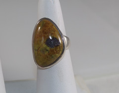 Rare Atlantasite Stichtite Serpentine Sterling Silver Ring – Size 7 VG 925