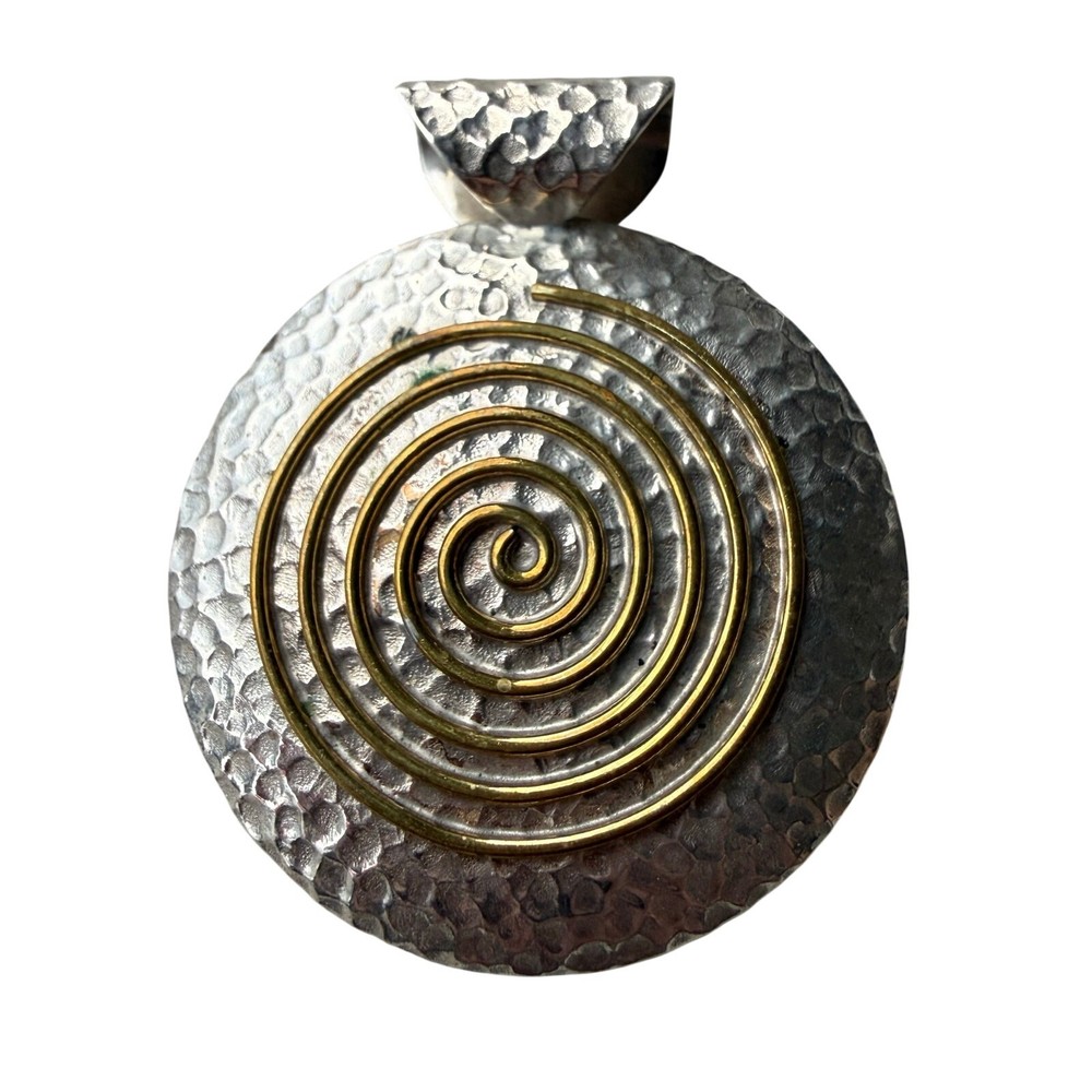 Vintage Dominique Dinouart DDD Mexico Sterling 925 Modernist Pendant 2.5 Inches