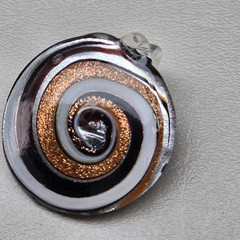 Artisan Glass Stone Pendant Lot Dichroic Lampwork Murano Style Owl 5 Pc