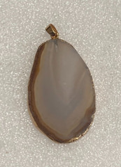 Polished 2.5 x 1.5 Natural Agate Geode Slab/Slice Quartz Crystal Stone, Pendant