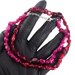 Very Attractive Red Onyx 154.00 Cts Awesome Massive Braided Necklace RK 50 E807