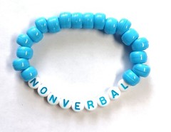 Medical Alert Non Verbal Beaded Bracelet-Blue