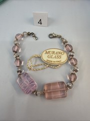 Murano Glass Jewelry Italy Necklace Bracelet Earrings Gold Foil Choice MT09