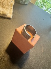 Beautiful Flower Patterned Ring Size 9 Not Fully Closed Band Stainless Steal