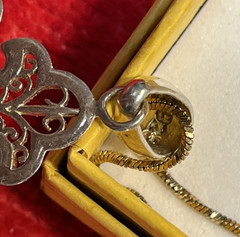 Vintage Milor Sterling Silver Maltese Cross Pendant Necklace 24″ Y-Gold Chain