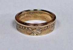 «Sealed» US GOLD DOLLAR COIN RING SIZE 7-13 Whats your size? free velvet pouch