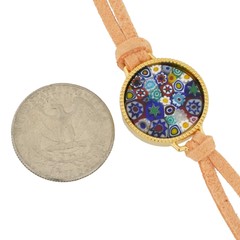 GlassOfVenice Rosetta Murano Glass Millefiori Bracelet – Multicolor Pink