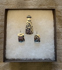 Silpada .925 Sterling Silver Hammered French Wire Earrings And Matching Pendant