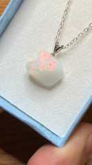 #350- 7.35ct Genuine Freeform Ethiopian Welo Opal on a Sterling Silver Chain
