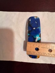 Art Glass Multicolor Artisan Handcrafted Dichroic Glass Hair Barrette PAIR