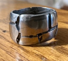 Cusco Ring, .size 10.5, 925 sterling silver, .487 troy ounces, lost wax cast