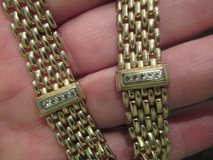 Vintage Avon Golden Omega Crystal Necklace with Rhinestones Pendant Panther geor