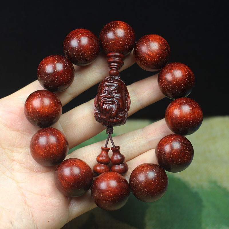 Rhinoceros Horn Rosewood 2.0 Prayer Bead Bracelet Buddha Hand Pendant Bracelet