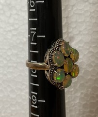 Nicky Butler Vintage Sterling Silver Ethiopian Opal Handmade India Signed Ring 8