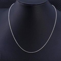 18” 2mm, vintage Italian sterling silver 925 circle chain necklace
