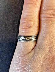 VTG TAXCO Mexican Sterling Silver 925 Wave Ring Size 6.5 Stamped TR-58
