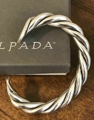 Silpada 925 Sterling Silver Cuff Bracelet B0014 RARE Twisted Cable Heavy