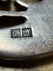2 VTG 900 Silver Egyptian Pendants Eye of Horus & Ankh Ancient Egypt w/Necklace