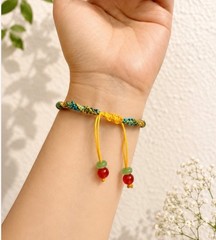 Hand Braided Multi Color Gradient Bracelet