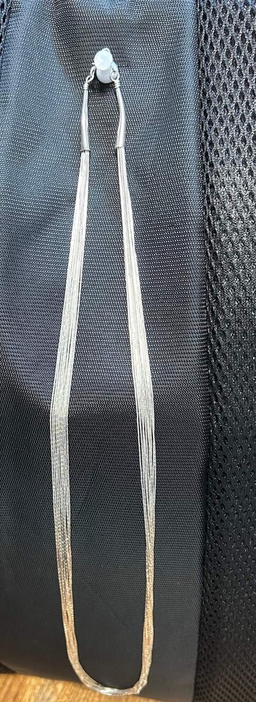 Sterling Silver “Liquid Silver” 15 strand necklace in a 30” length SR1059