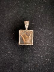 Picture Jasper Pendant in .925 Silver Setting Pendant Brown Swirls