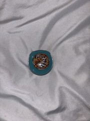 Glass Pendant; Unknown Artist; Blue, Orange, White