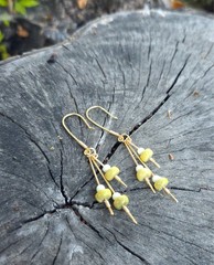 Handmade Serpentine and Magnesite Artisan Jewelry Earrings 100% BENEFITS CHARITY