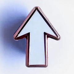 White Up Arrow | Mini Enamel Filler Pin | Pin Collector | Gift