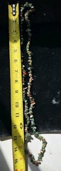 Multi Color Polished Stone Chip Necklace Stretch Cord Green Gemstone Bracelet