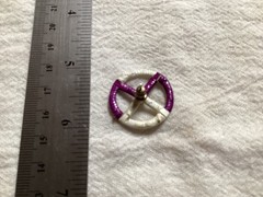 1 inch Porcupine quilled medicine wheel hat pin
