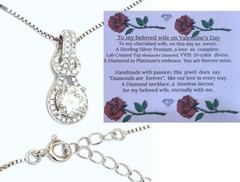 Round cut Solitaire Valentine’s day Diamond Love jewelry for wife Valentines day