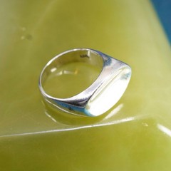 Size 9, vintage Sterling silver handmade ring, modern wide 925 band