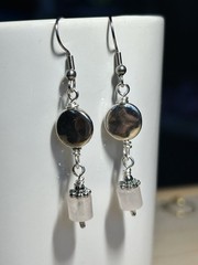 Rose Quartz Drop Dangle Earrings Chandelier Jewelry