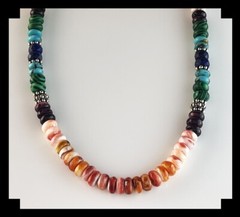 Handcrafted Multi Gemstone and Shell Necklace