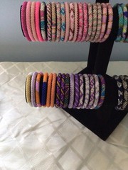 Glass Bead Roll On Sashka Bracelet Lot, 100 pcs