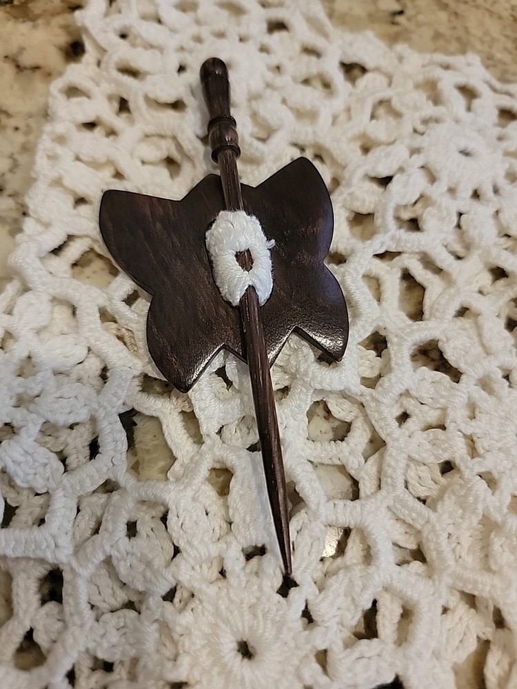 Hand Crafted India Wooden Shawl/Hair Pin Knitting Surina Wooden Butterfly New