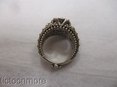 DESIGNER BARBARA BIXBY JEZZABEL FLOWER RHODOLITE RING 18K GOLD / STERLING sz7
