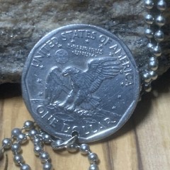 Susan B. Anthony Dollar Coin Pendant Necklace Eagle United States Great Gift 🎁
