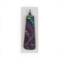 Diocratic Glasss Pendant 2 1/4 » Handmade. #0037