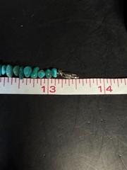Sterling Turquoise Chip Necklace “Purity” Plate 13.5”