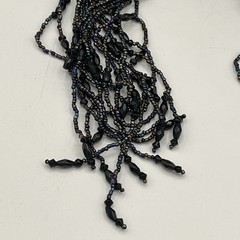 Vintage Sea Bead Lariat Belt Handmade Necklace Sash Wearable Artisan 52”